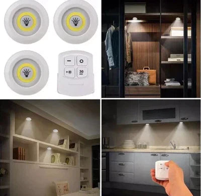 BrightSet™ Pack de 3 LEDs con Control Remoto
