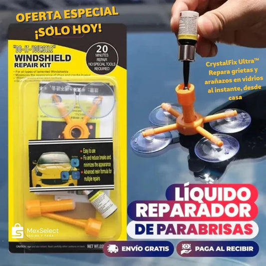 CrystalFix Ultra™ Repara Grietas y Arañazos en Vidrios al Instante