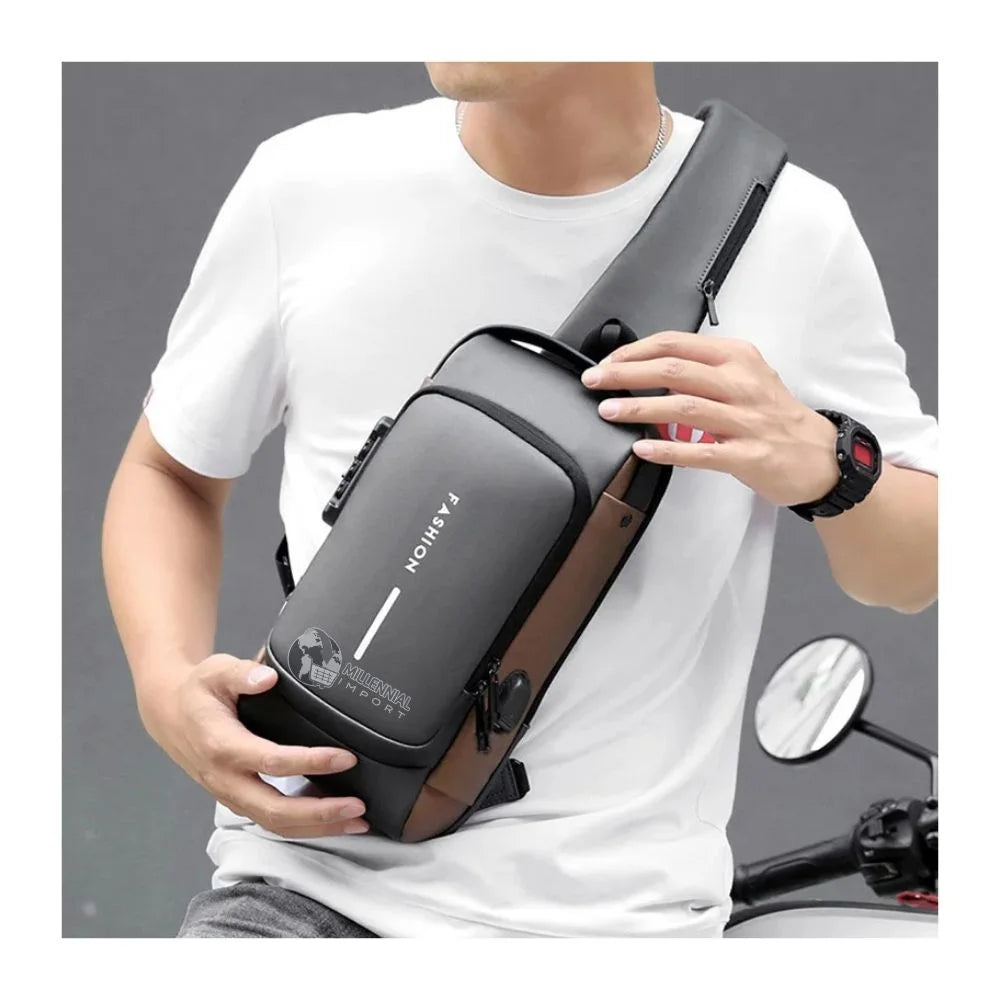 UrbanShield™ Bolso Antirrobo con USB y Bloqueo RFID