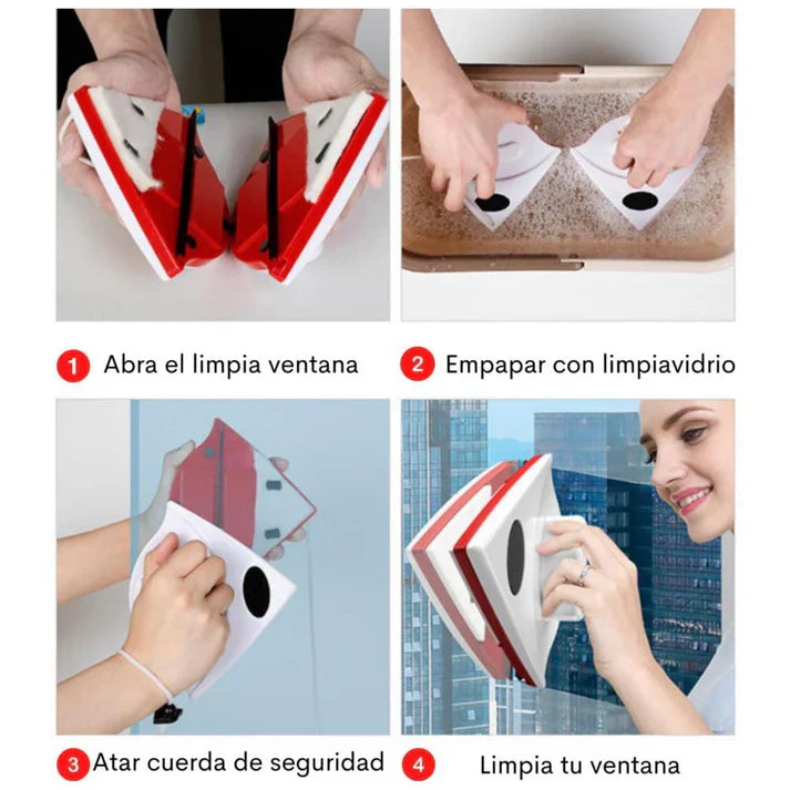 WinClean™ Limpiador Magnético de Vidrios de Doble Cara